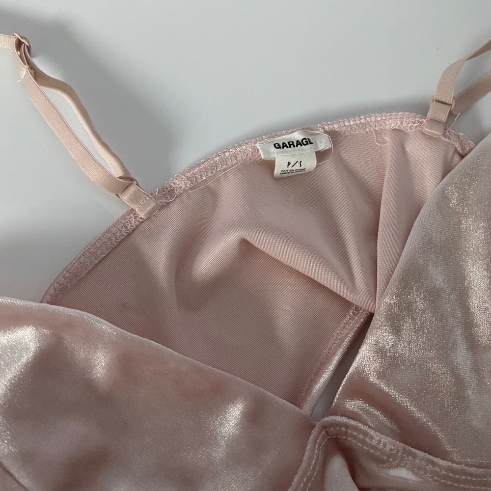 ❌SOLD-DEPOP❌Garage Velvet Bustier Cami Crop Top - Picture 3 of 3